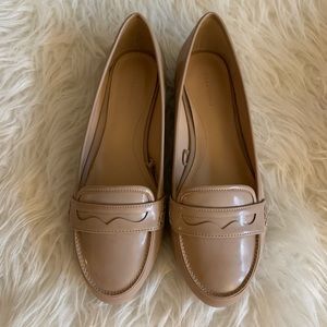 Zara Faux Patent Loafers